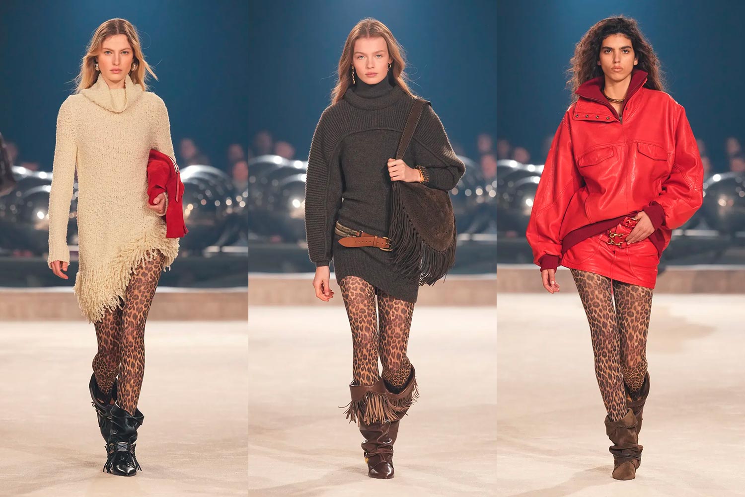 Isabel Marant coloca a meia-calça de onça para o jogo no inverno