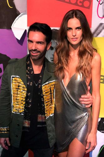 Rapha Mendonça e a modelo Izabel Goulart - Foto: Acervo pessoal